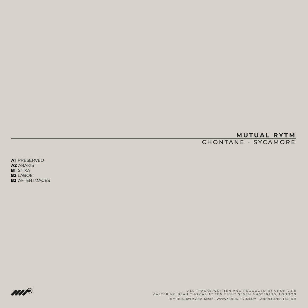 Chontane – Sycamore EP (Mutual Rytm)