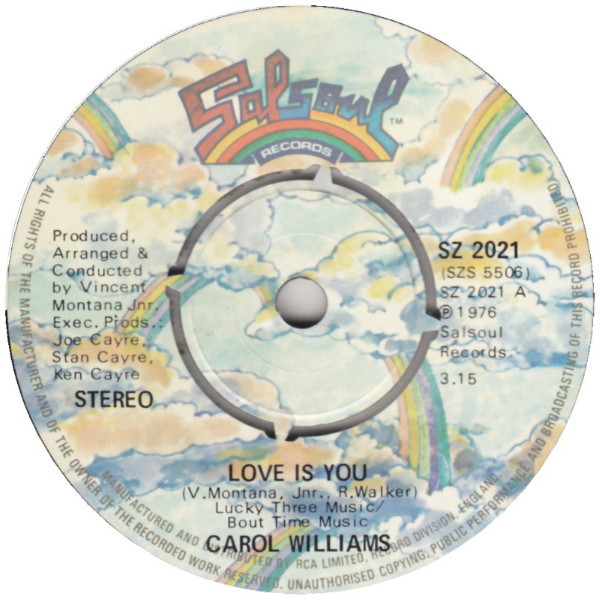 Carol Williams - “Love Is You” (Salsoul 1977)