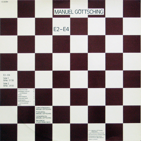 Das Originalcover von „E2-E4” von Manuel Göttsching.