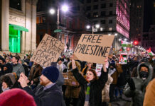 DJs Against Apartheid: Globale Kampagne gestartet Der March for Rafah am 13. Februar im Zentrum von Philadelphia (Foto: Joe Piette/ Flickr)