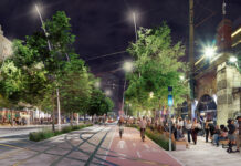 Wien: Green Club Guide für nachhaltigere Clubszene veröffentlicht So stellen sich die Wiener Grünen einen klimakompatibleren Gürtel bei Nacht vor (Illustration: Die Grünen der Stadt Wien)