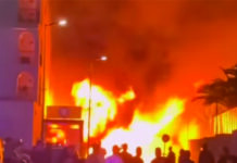 Ibiza: Feuer auf Partymeile dank Ushuaïa-Personal gelöscht Der Großbrand nahe des Ushuaïa (Foto: Instagram)