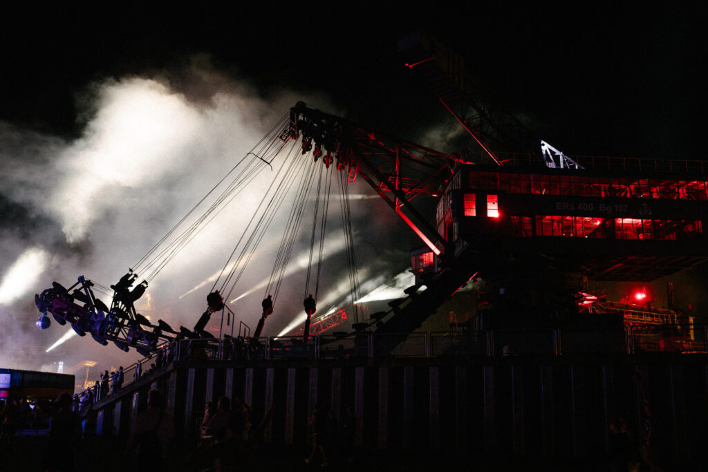 Auch auf der letzten MELT-Ausgabe 2024 noch imposant: Ferropolis (Foto: Manuel Schuller)