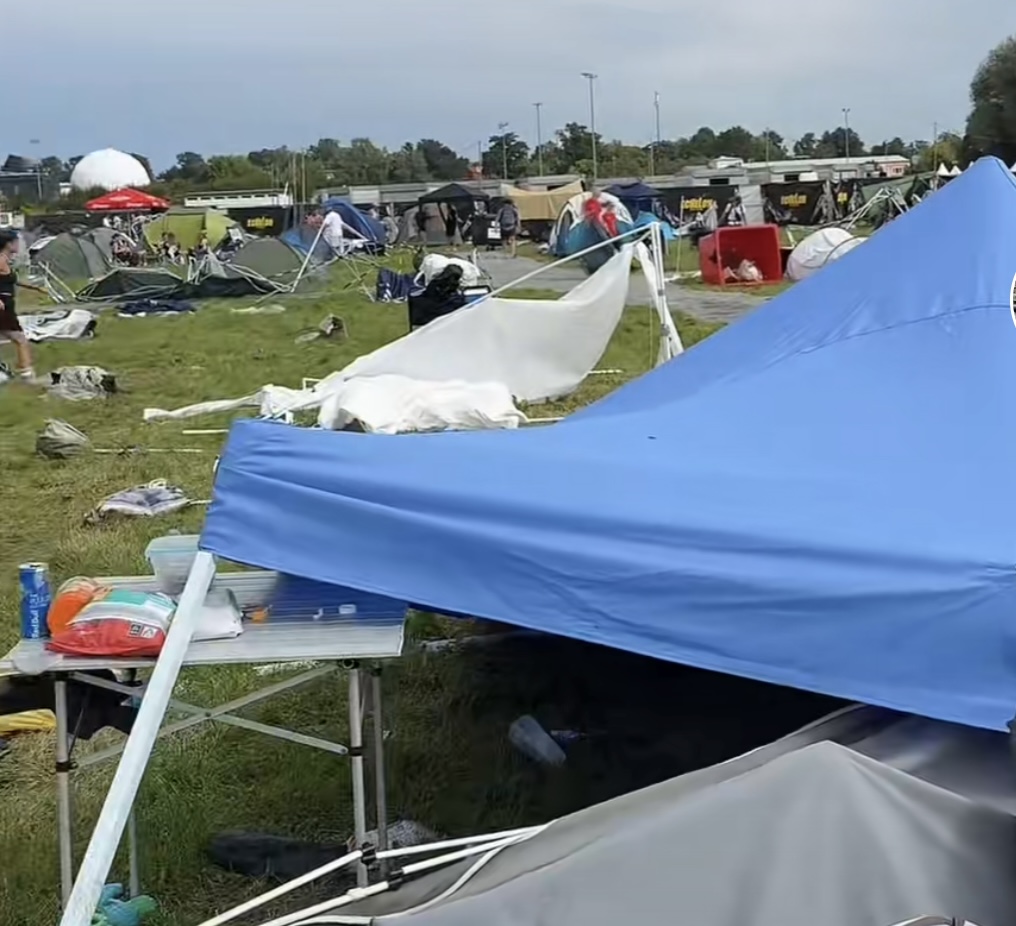 Der Zeltplatz des Echelon Festivals am Samstagmorgen (Foto: Alyssa Haley / TikTok)