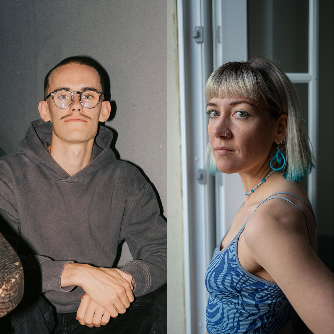 GROOVE-Leser:innen und Nachtschwärmer:innen: Edgar Nienhüser (Foto: Jannik Henk) und Lea / Babyblue (Foto: Emy Randel)