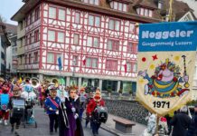 Kopfklang: Schweizer Label plant Techno-Pop-up zur Fasnacht Der Umzug zur Luzerner Fasnacht 2023 (Foto: Instagram/ luzernerfasi)