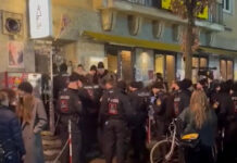 City Club: Polizeieinsatz in Augsburg zieht Kritik nach sich Die Razzia im City Club am vergangenen Samstag (Screenshot: Privat/ Augsburger Allgemeine/ TikTok)