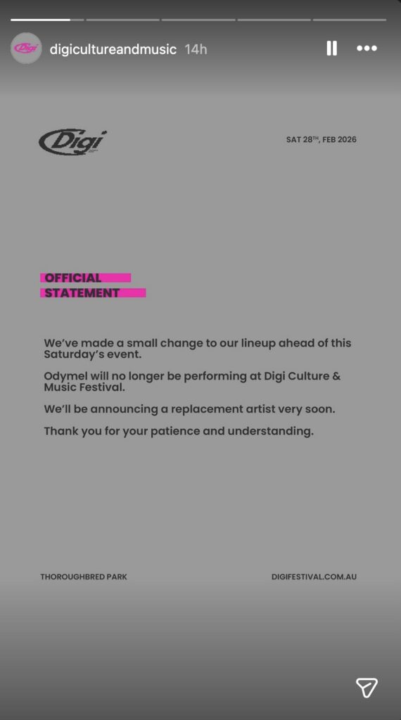 Das Statement von Digi Culture & Music (Abbildung: Instagram)