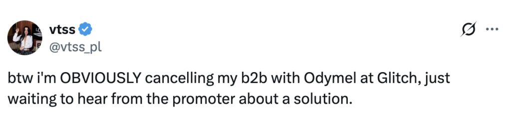 Das Statement von VTSS (Abbildung: X)