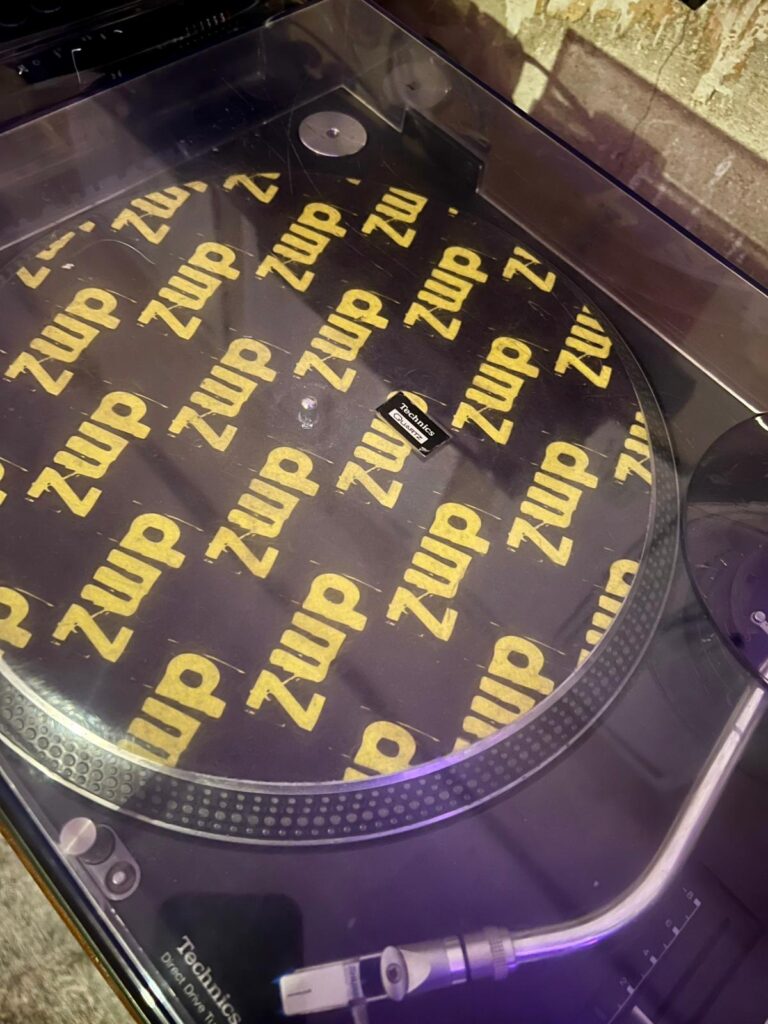 Die passenden dmz-Slipmats auf den Technics.