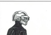 Daft Punk: Seltene Skizzen der ikonischen Helme aufgetaucht Protozeichnung des Daft Punk Outfits. (Foto: Instagram daftpunk)